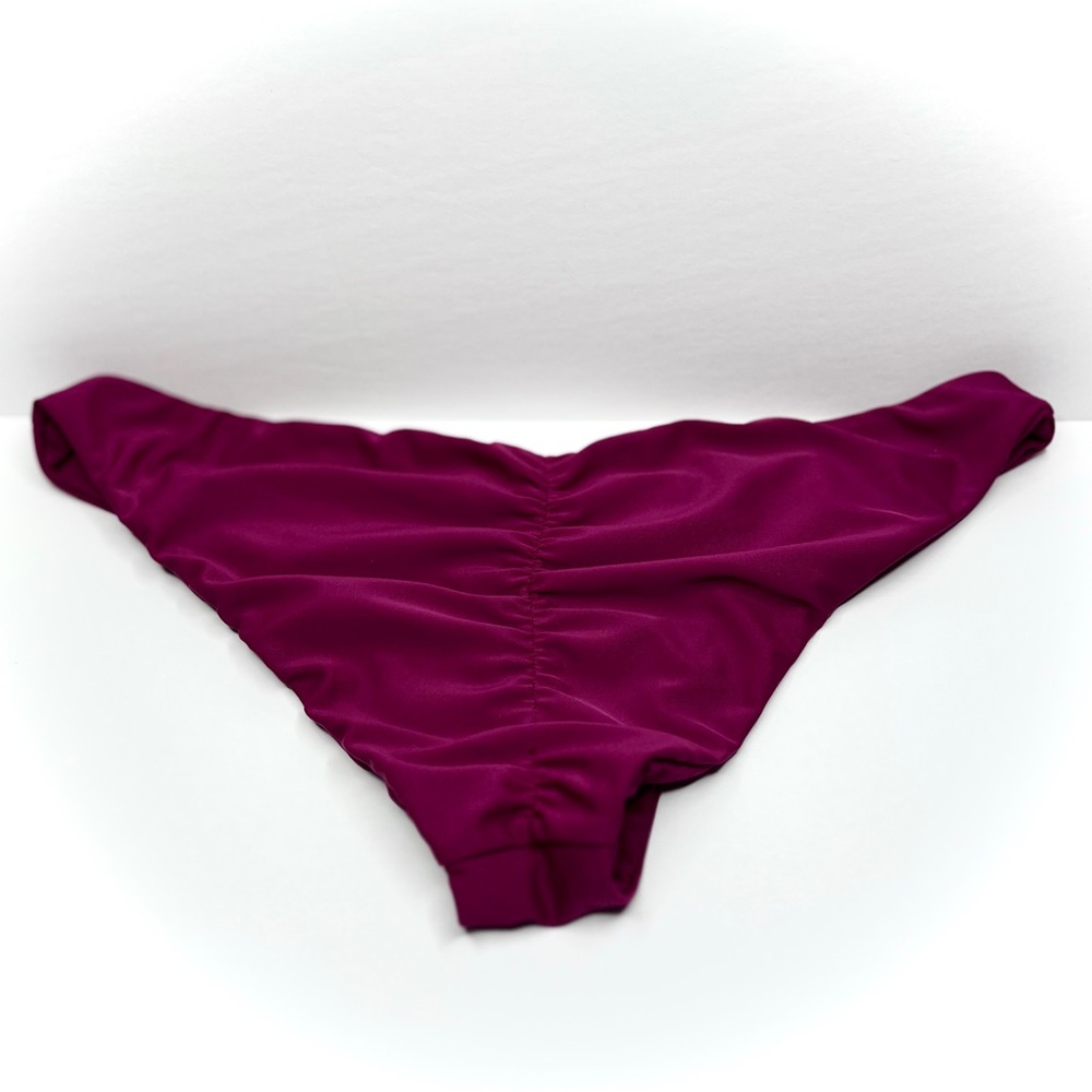 Free People Zinke Magenta Pink Katie Bottom Size L Hipster Solid Designer Surfer - Picture 3 of 10
